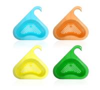 Juego de 4 cestas triangulares, estante de fregadero multifuncional, suministros de cocina, cesta de drenaje de colores, adecuado para el hogar, el restaurante, la escuela