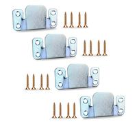 Juego de 4 Chapas unión tapicería + 16 tornillos - Diseño entrelazado de montaje empotrado - Cuens