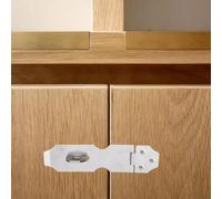 Juego de 4 cierres de hebilla de puerta de acero inoxidable, 4 piezas de cerrojo antirrobo plegable de 90° para armarios, cajones y cajas de almacenamiento, tamaños de 2 a 5 pulgadas