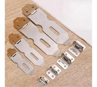 Juego de 4 cierres de hebilla de puerta plegable de acero inoxidable, 90° antirrobo para armarios, cajones y cajas de almacenamiento, tamaños de 2 a 5 pulgadas