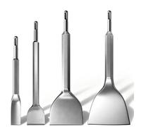 Juego de 4 Cincel SDS Plus Cinceles Plano 100mm + 75mm + 40mm + 20mm para Concreto y Mampostería para Taladro Bosch Makita Metabo y Otras Marcas
