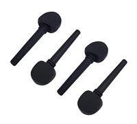 Juego de 4 clavijas de afinación para violonchelo, tamaño 4/4, repuesto de madera de ébano