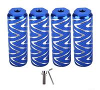 Juego de 4 clavijas de aluminio para bicicleta con diseño antideslizante para una experiencia de ciclismo segura (azul (agujero pequeño))