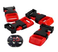 Juego de 4 clips de barbilla de casco, cierres rápidos compatibles con casco ABUS y casco patinete con intermitente, hebillas resistentes de plástico POM 4,8 x 2,1 cm, para bicicleta, motocicletas