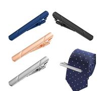 Juego de 4 clips de corbata, accesorios de corbata para hombre de 4 colores, clips de corbata clásicos para hombre, alfiler minimalista para novio, papá, día del padre, regalo del día de San Valentín