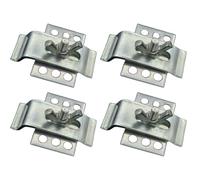 Juego de 4 clips para fregadero de montaje inferior, 5 x 2 cm, soporte de fregadero de acero inoxidable, clips de fijación para lavabo, accesorios de montaje para cocina y baño (parte inferior