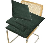 Juego de 4 Cojines Antideslizantes para Silla con Lazos Y Cremallera Fundas Extraíbles Suaves Y Cómodos para Cocina Oficina Dormitorio Sala de Estar Y Comedor