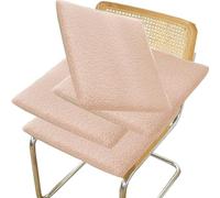 Juego de 4 Cojines Antideslizantes para Silla con Lazos Y Cremallera Fundas Extraíbles Suaves Y Cómodos para Cocina Oficina Dormitorio Sala de Estar Y Comedor