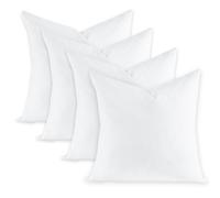 Juego de 4 cojines decorativos de plumas Swandream, suaves y esponjosos, cuadrados de 45 x 45 cm, rellenos de plumas y plum n.