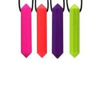 Juego de 4 collares para masticar, juego de collar sensorial, juguetes para morder, masticables con motor oral con cuerda para niños, niñas, dentición, ansiedad