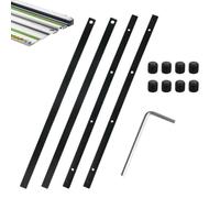 Juego de 4 conectores de riel guía | Soporte para raíles de guía Festool P-45777 Makita, incluye llave hexagonal, tornillos, para rieles rectos, angulados