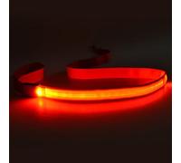 Juego de 4 correas brillantes para perro, recargables, impermeables, de nailon con mango cómodo para paseos nocturnos seguros para mascotas, correa para pasear por la noche