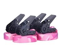 Juego de 4 Correas de trinquete 25mm Rosa Camuflaje 4m de Largo I Correas de tensión con trinquete 900 Dan según DIN EN 12195-2 I 4 Correas de Amarre Certificado por el TÜV I Correas de Transporte