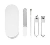 Juego de 4 cortadores de uñas profesionales de acero inoxidable para personas mayores