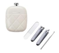 Juego de 4 cortaúñas de acero inoxidable con diseño moderno para uso doméstico y de viaje