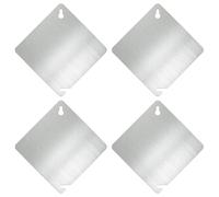 Juego de 4 cubiertas de caja de conexiones de metal resistentes de 4 pulgadas, cuadradas, planas, para cajas eléctricas, para recintos seguros, cubierta plana cuadrada