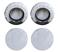 Juego de 4 cubiertas de neumáticos para automóvil, duraderas, impermeables, blandas, cubiertas protectoras de tela Oxford 420d, guardia elástica duradera para camiones, autocaravanas, remolques