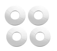 Juego de 4 cubiertas de tubería de acero inoxidable, para uso doméstico y diseñadas para ocultar tuberías con un aspecto elegante (diámetro del orificio interior de 2,4 cm)