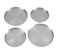 Juego de 4 cubiertas para quemadores de estufa de acero inoxidable, 2 cubiertas de cocina más grandes de 21 cm y 2 más pequeñas de 17 cm para resistencia al calor y durabilidad