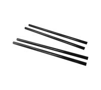 Juego de 4 cubiertas para tubos de radiador, diseño ajustable para un fácil ajuste, toque moderno para ocultar tuberías en tu espacio vital (negro, 500 mm)