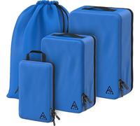 Juego de 4 cubos de compresión para viajes, maximizan el espacio en la maleta con el diseño de doble capacidad, juego de cubos grandes, pequeños y medianos