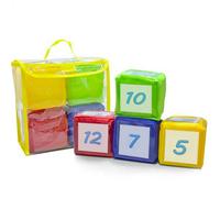 Juego de 4 cubos de espuma suave Eamay Playing Game Dice, cubos de bolsillo de aprendizaje para ni os de 5 meses en adelante.