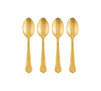 Juego de 4 cucharaditas de acero, línea oro puro - cubiertos dorados edición lim