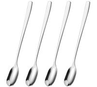 Juego de 4 cucharas largas para café, té helado, cuchara agitadora de cóctel de acero inoxidable (ITS4)