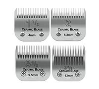 Juego de 4 cuchillas de repuesto desmontables profesionales, tamaño 1-1/2+#2+3-1/2+3-3/4), longitud de corte de 4 mm a 13 mm, compatible con Oster Classic 76/Andis AGC, BDC, BGC, MBG Series