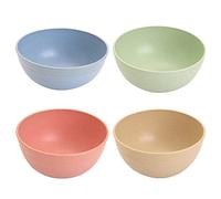 Juego de 4 cuencos irrompibles para cereales, ligeros, aptos para microondas y lavavajillas, cuencos ecológicos para arroz, ensalada, pasta, fideos, cuencos de sopa (pequeño, 12 x 6 cm)