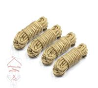 Juego de 4 cuerdas de algodón, suaves para la piel,5 m / 8 mm Cuerda trenzada universal hecha a mano para bricolaje