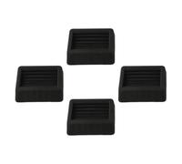 Juego de 4 cuñas de nivelación de parrilla para parrillas de barbacoa, cuñas de ajuste de sartén de plástico negro, 8 x 8 x 2 cm, resistentes al calor y portátiles, compatibles