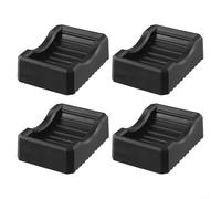 Juego de 4 cuñas niveladoras para parrilla al aire libre para barbacoa con rayas antideslizantes para mantener la parrilla estable y nivelada en superficies irregulares