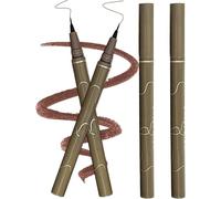 Juego de 4 delineadores de ojos líquidos impermeables de larga duración con punta fina de 0, 05 mm, secado rápido a prueba de manchas para Aegyo Sal y maquillaje natural con apariencia gris marrón...