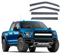 Juego de 4 Derivabrisas Deflectores para Ford Raptor F150 MK13-P552 2015-2018 2019 2020, Deflector Aire Ventana Lateral Visera Puerta Protectora contra La Lluvia Accesorios