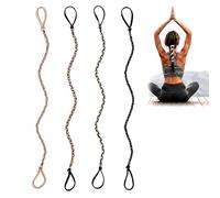 Juego de 4 diademas trenzadas para mujer, diademas deportivas y de moda para mantener el cabello en su lugar, perfectas para ejercicio, citas, compras y peinados de cola de caballo, colores beige