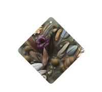 Juego de 4 difusores de aroma cuadrado para colgar en forma de pluma para decoración interior de coche, armario, zapatos, armario