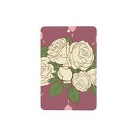 Juego de 4 difusores de aroma rectangulares para colgar para coche, diseño de rosa de amor, color blanco