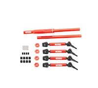 Juego de 4 ejes de transmisión y eje de transmisión central para Arrma Big Rock Senton Vorteks Granite Typhon 3S BLX Mega 550 piezas de actualización (rojo)