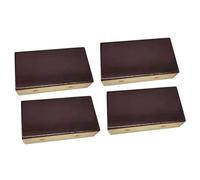 Juego de 4 elevadores de cama de madera y patas de sofá en forma de L, patas de repuesto para muebles de tocador y mesas, 10 cm de altura y soporte elegante.