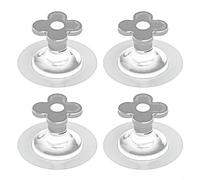 Juego de 4 elevadores de tapa de inodoro de silicona con asa, aptos para uso en asientos curvos y planos en hogares y hoteles