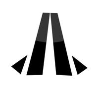 Juego de 4 embellecedores para los pilares de Las Ventanas de Las Puertas Laterales del Coche, compatibles con Audi A3 Sportback 5 Puertas (2004-2013). Adhesivo.