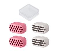 Juego de 4 entrenadores musculares, herramienta de masticación facial, cuello, ejercicio de doble mentón, modelador de mandíbula para hombres y mujeres. (Rosa Blanca)
