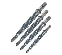 Juego de 4 escariadores cónicos con construcción HSS para perforación de precisión en acero y madera