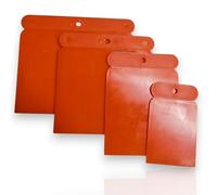 Juego de 4 espátulas japonesas de plástico para carrocería para estuco - Flexible y resistente a los ácidos 47-72-96-115 mm