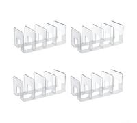 Juego de 4 estantes de almacenamiento acrílicos para bolsos y accesorios, separadores modulares transparentes para organización de armarios en dormitorio, sala de estar u oficina (4)