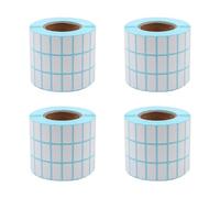 Juego de 4 etiquetas adhesivas de papel térmico NUZAMAS de 20 x 10 mm Total 24000 etiquetas adhesivas en blanco 3 filas antiarañazos etiquetas autoadhesivas impermeables resistentes al aceite para