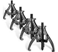 Juego de 4 extractores de rodamientos de 75/100/150/200mm con 3 brazos para rodamientos de bolas, extractor de dos o tres mordazas, extractores ajustables exteriores/interiores de 3"+4"+6"+8