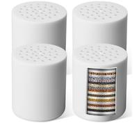 Juego de 4 filtros de ducha, 22 niveles, reemplazo universal, ablandador de agua, elimina cloro, hierro, olores, cal, filtro de ducha para agua de cal