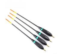 Juego de 4 flotadores de pesca de madera de balsa con rotación giratoria de 360 grados para reducir la torsión de línea, piezas de cobre para una mayor durabilidad y flotación (A-4 piezas)